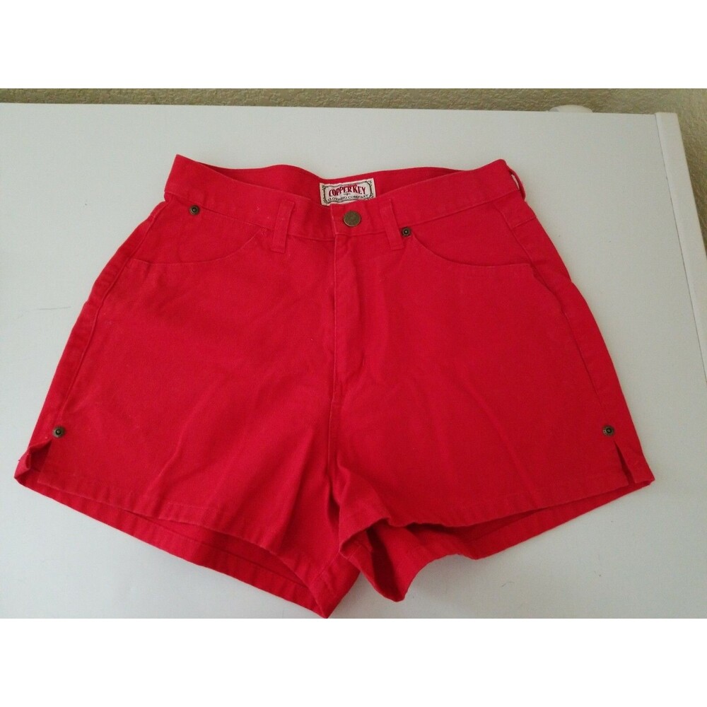 Copper Key Bright Red Shorts Sz 9 100% Cotton Made in Guatemala